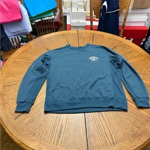 Chubbies Blue Crewneck Sweater with Ribbed Accents